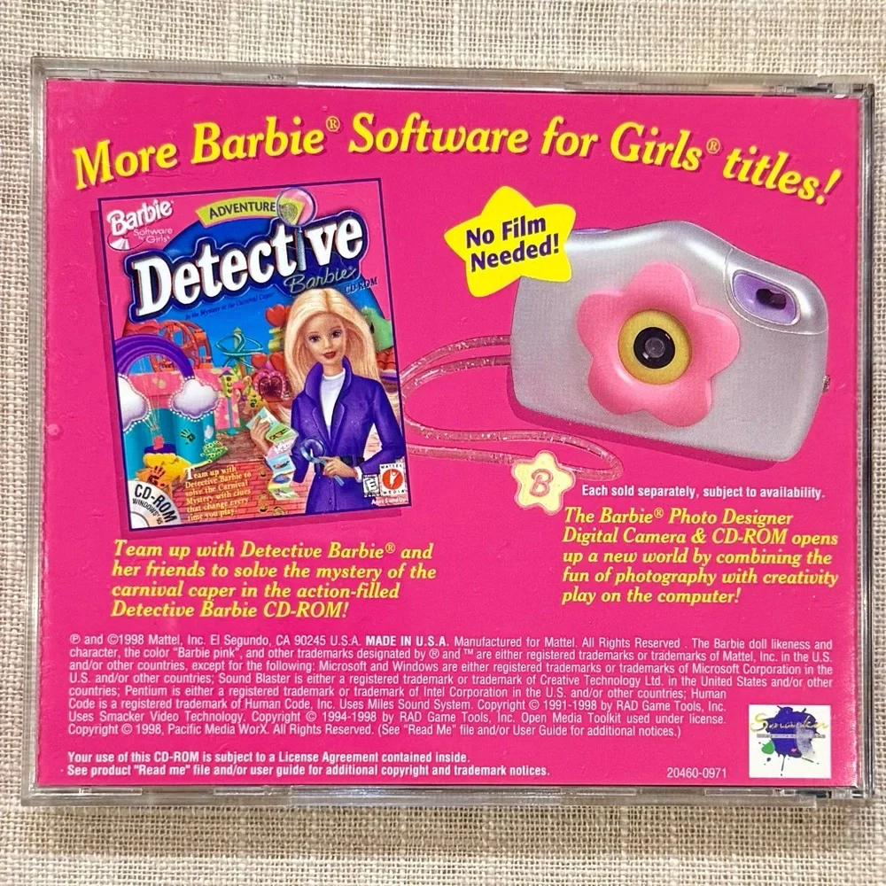 Mattel Barbie Adventure Riding Club Game CD-ROM PC Game 1998